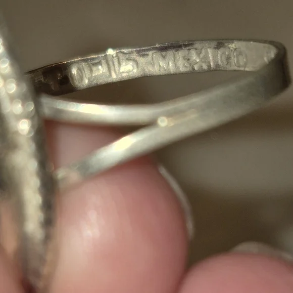 Vintage Sterling Silver Azurite Southwest Ring - Picture 4 of 6